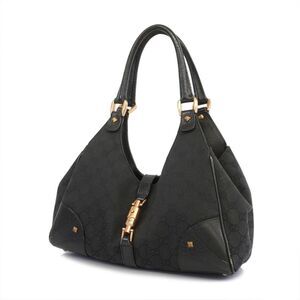 Gucci Shoulder Bag New Jackie GG Canvas Black